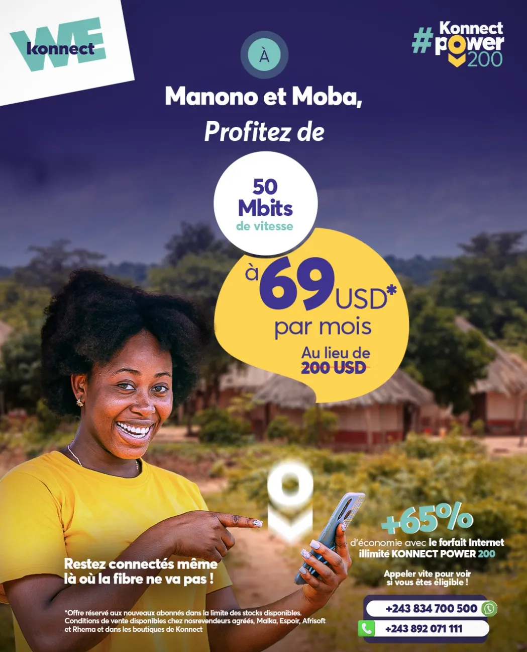 Konnect à Manono et Moba
